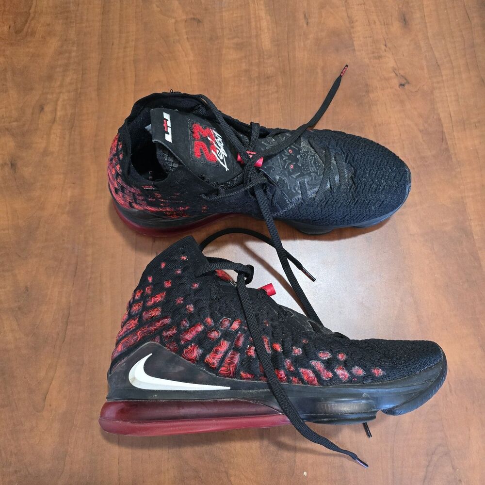 Nike Mens 2020 Lebron 17 Infrared VI Battleknit Upper Hi Top Lace Up Sneakers 13